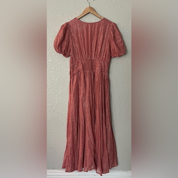 Anthropologie Katerina Lurex Puff Sleeve Dress women’s size 12 New with tags - Picture 4 of 5